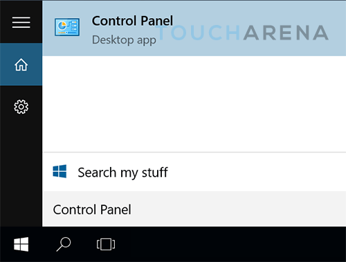 control panel windows 10  search