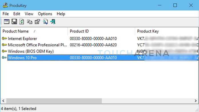 find windows 10 key