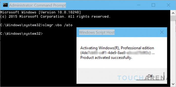 manual win10 activation