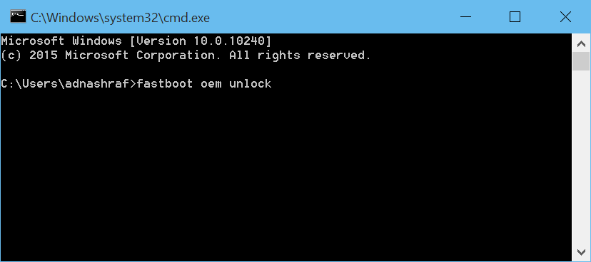 unlock bootloader command