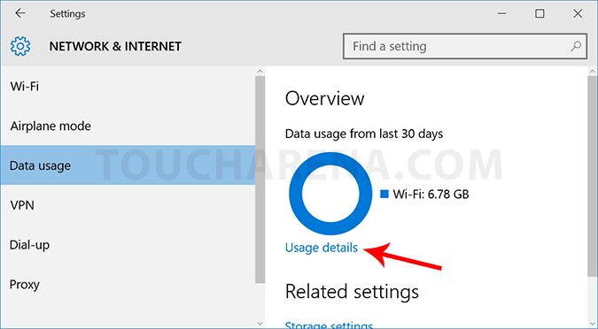 monitor data usage windows 10